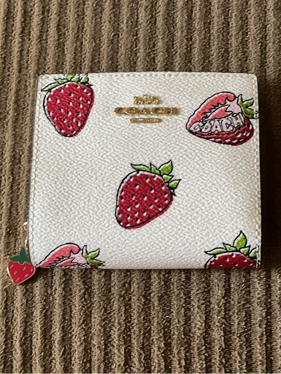 Coach Handbags - Coach Snap Wallet
With Strawberry Print NWT